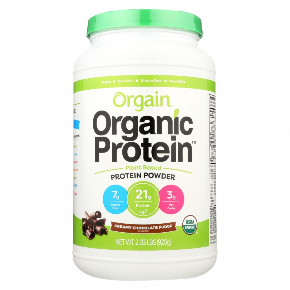 Orgain Organic Protein Powder - Plant Based - Creamy Chocolate Fudge - 2.03 lb