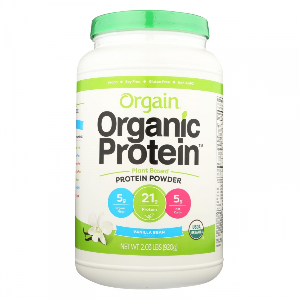 Orgain Organic Protein Powder - Plant Based - Sweet Vanilla Bean - 2.03 lb