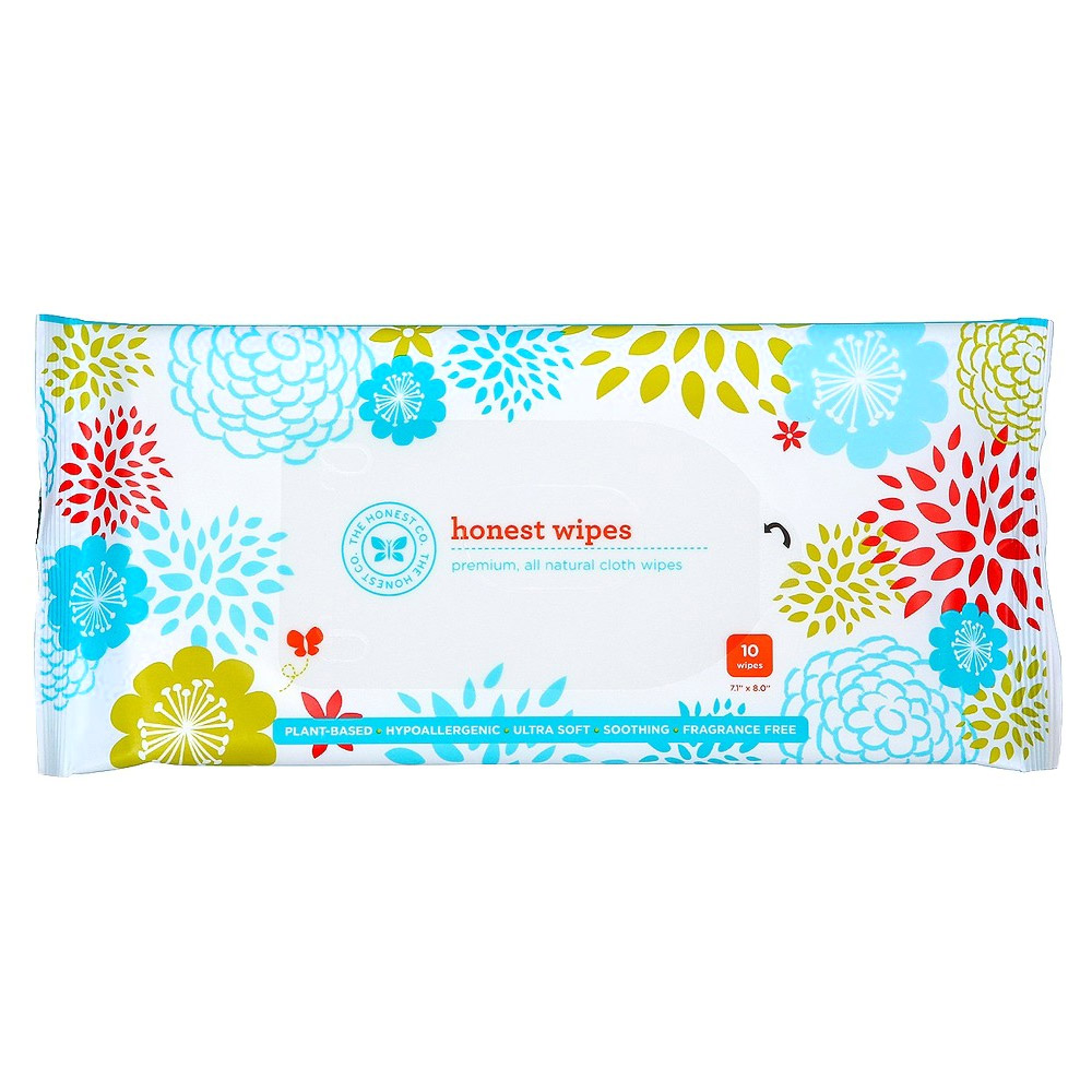 The Honest Company Honest Wipes - Unscented - Baby - Travel Pack - 10 Wipes