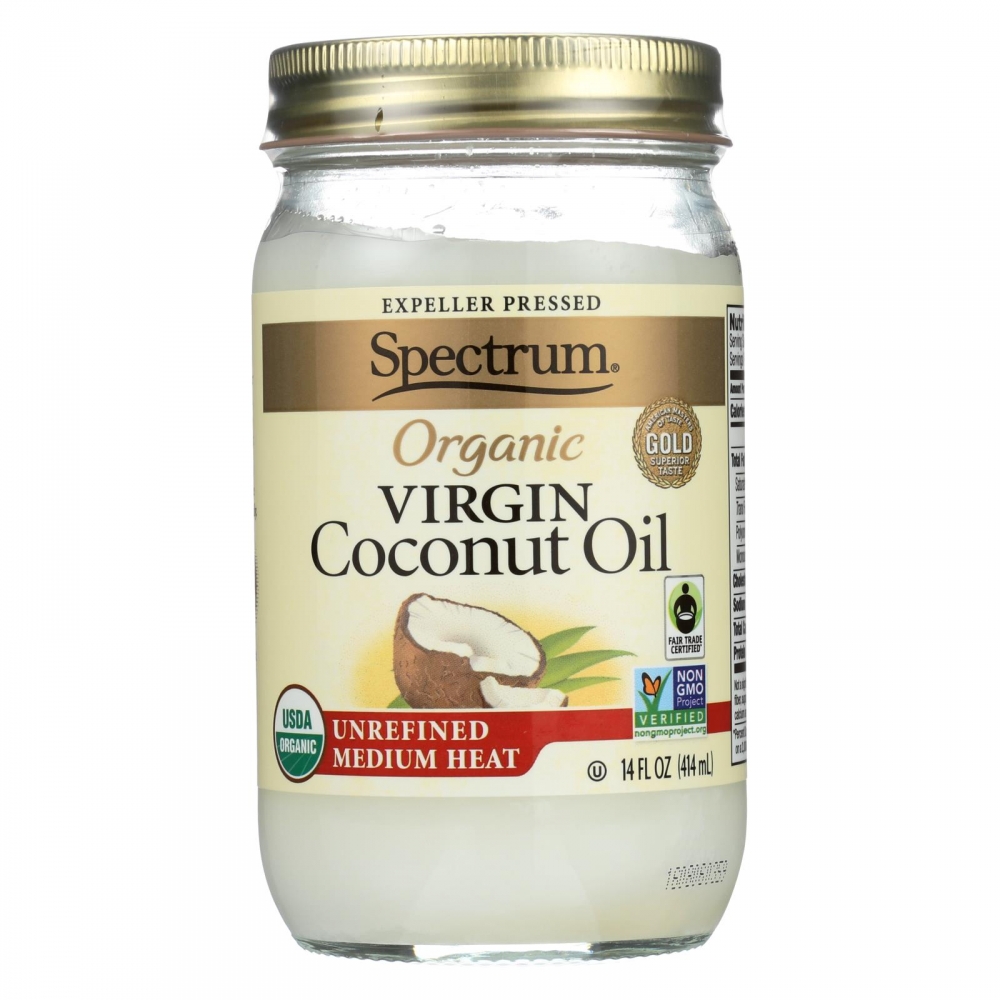 Spectrum Naturals Unrefined Organic Virgin Coconut Oil - 12개 묶음상품 - 14 Fl oz.