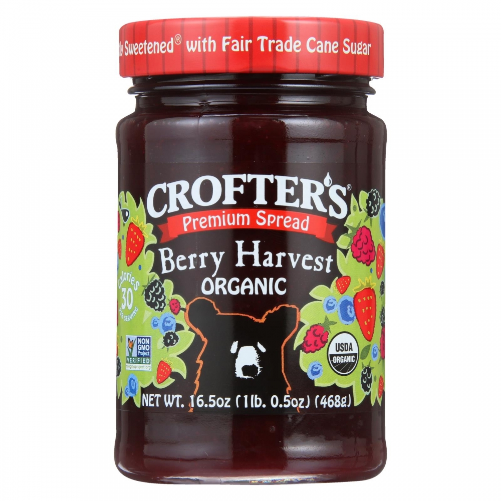 Crofters Fruit Spread - Organic - Premium - Berry Harvest - 16.5 oz - 6개 묶음상품