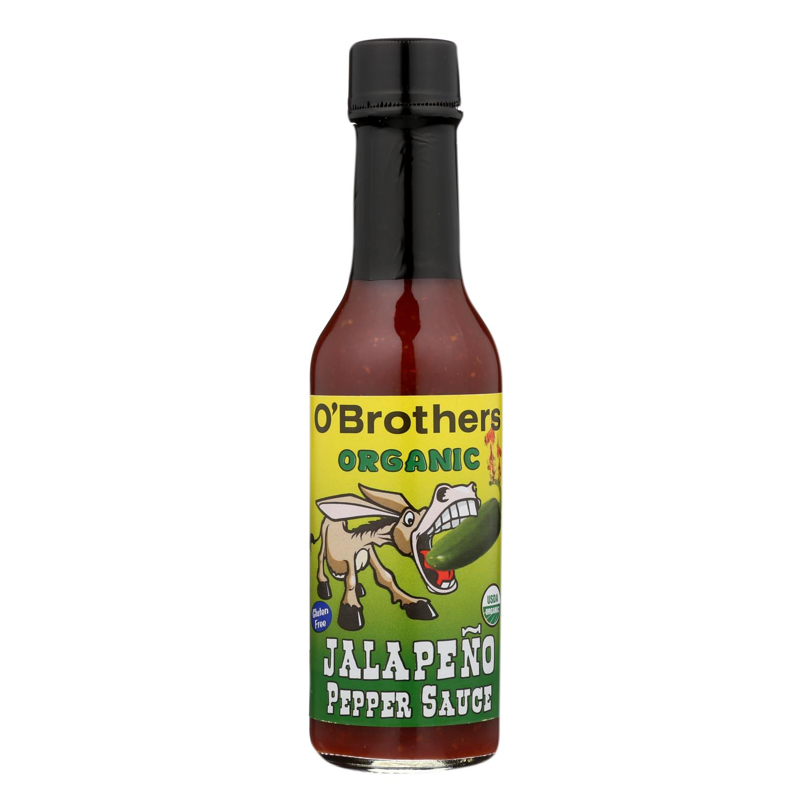 O'Brothers Hot Sauce Organic Jalapeno Pepper Sauce - 12개 묶음상품 - 5FZ
