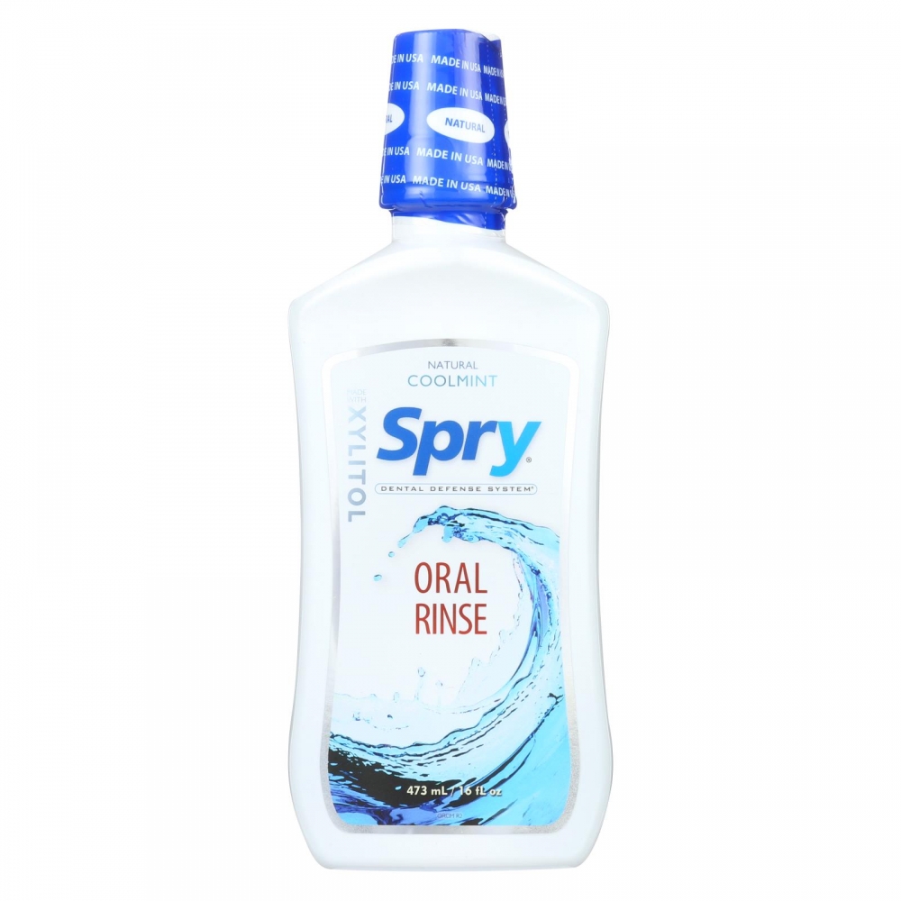 Spry Natural Oral Rinse - Cool Mint - 16 Fl oz.