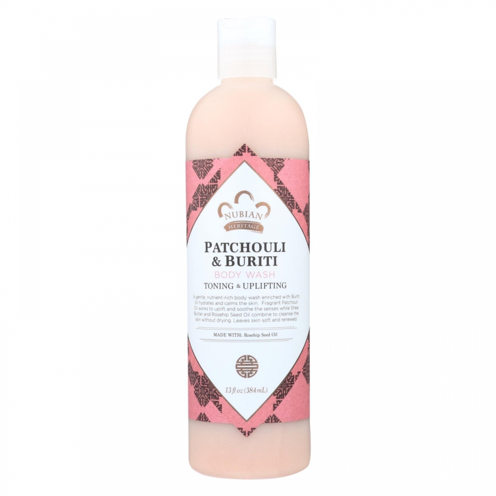 Nubian Heritage Body Wash - Patchouli and Buriti - 13 oz