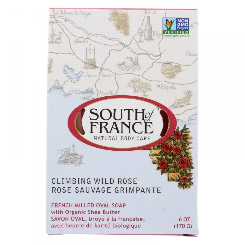 South Of France Bar Soap - Climbing Wild Rose - 6 oz - 1 each