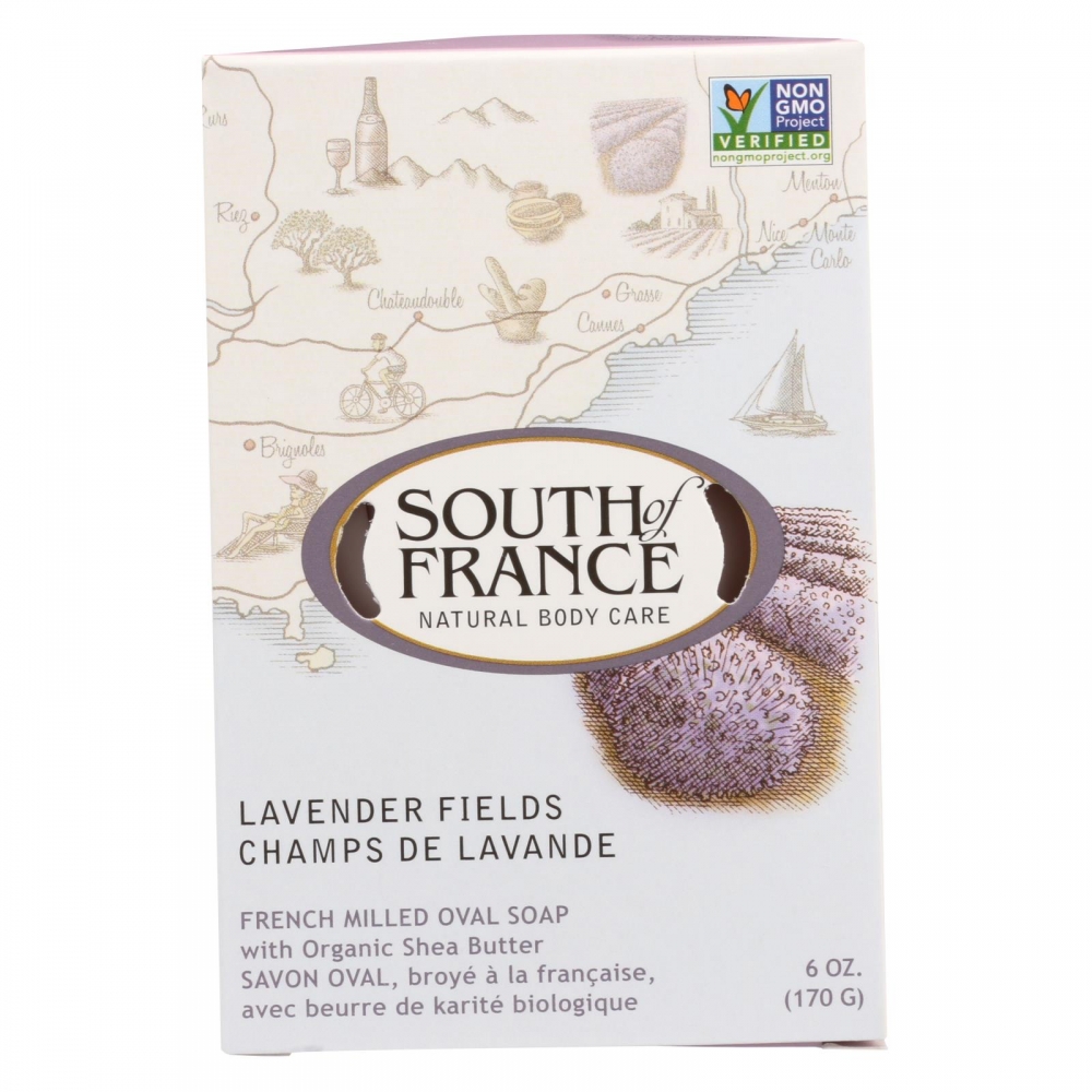 South Of France Bar Soap - Lavender Fields - 6 oz - 1 each