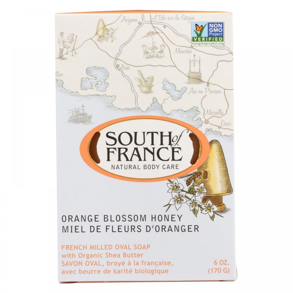 South Of France Bar Soap - Orange Blossom Honey - 6 oz - 1 each