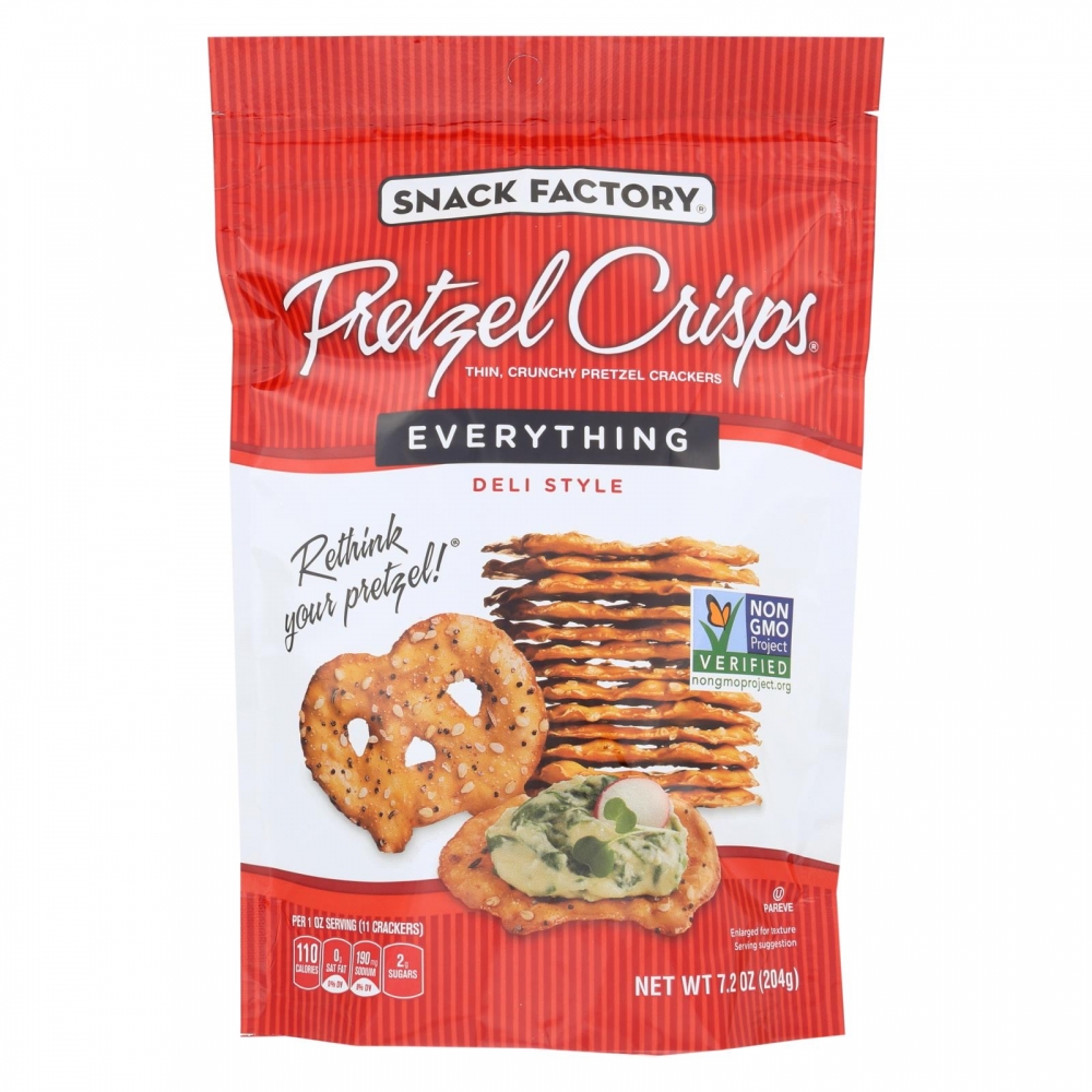 Pretzel Crisp Pretzel Crisps - Everything - 12개 묶음상품 - 7.2 oz.