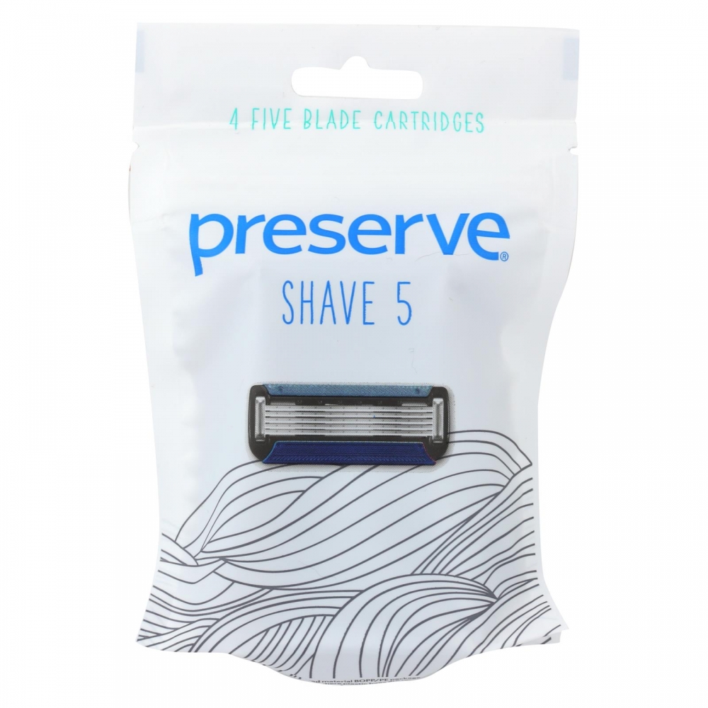 Preserve Shave 5 Replacement Blades - 4 CT- 6 packs