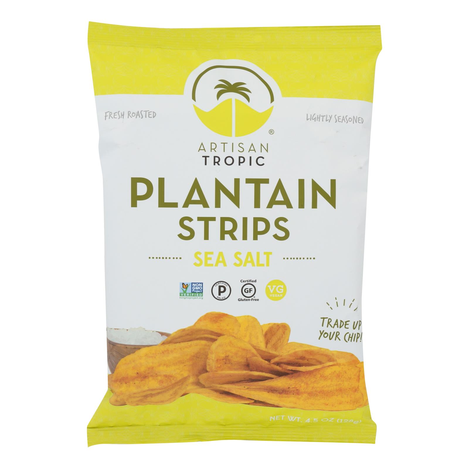 Artisan Tropic Plantain Strips - With Sea Salt - 12개 묶음상품 - 4.5 oz.