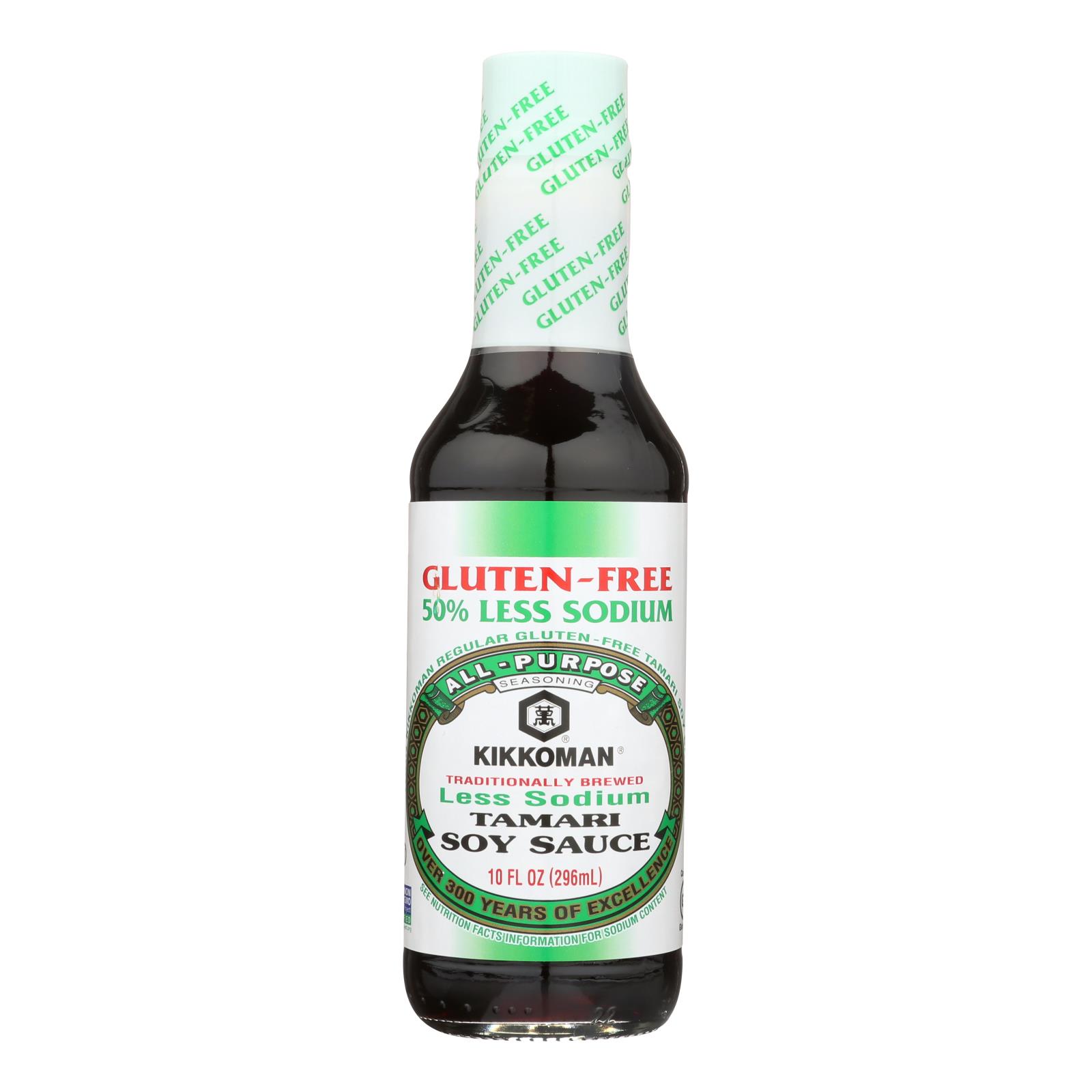 Kikkoman Tamari Less Sodium Soy Sauce - 6개 묶음상품 - 10 FZ