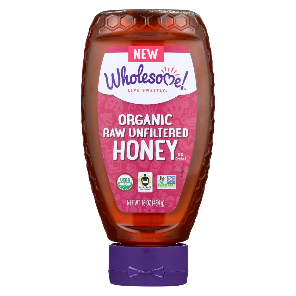 Wholesome Sweeteners Organic Raw - Unfiltered Honey - 6개 묶음상품 - 16 oz.