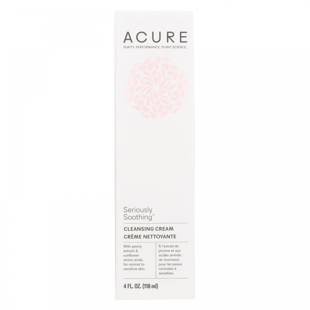 Acure - Sensitive Facial Cleanser - Peony Extract and Sunflower Amino Acids - 4 FL oz.