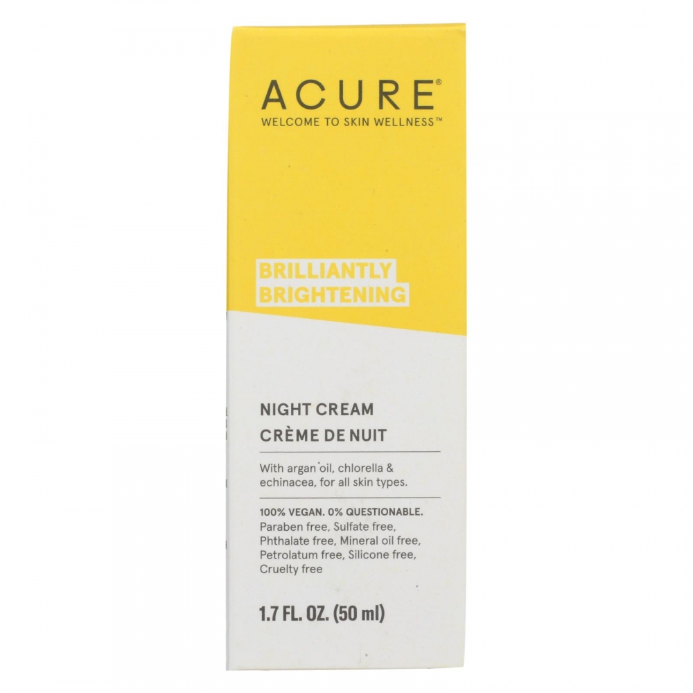 Acure - Night Cream - Argan Extract and Chlorella - 1.75 FL oz.