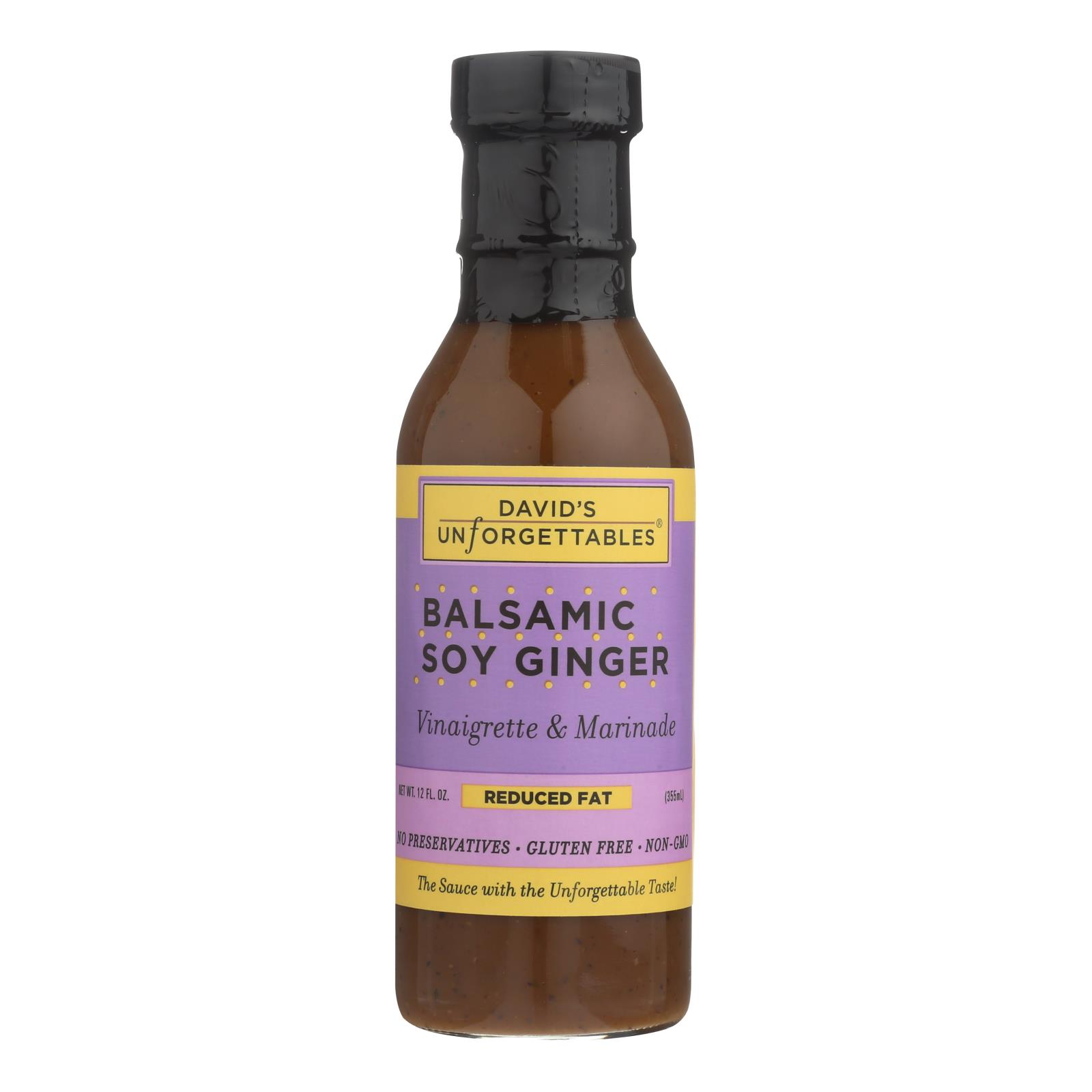 David's Unforgettables Balsamic Soy Ginger - Case of 6 - 12 FZ