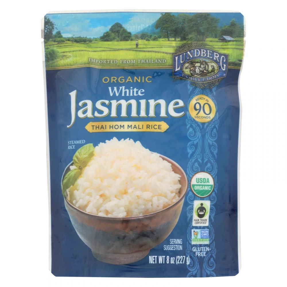 Lundberg Family Farms Organic Thai Rice - White Jasmine - 6개 묶음상품 - 8 oz