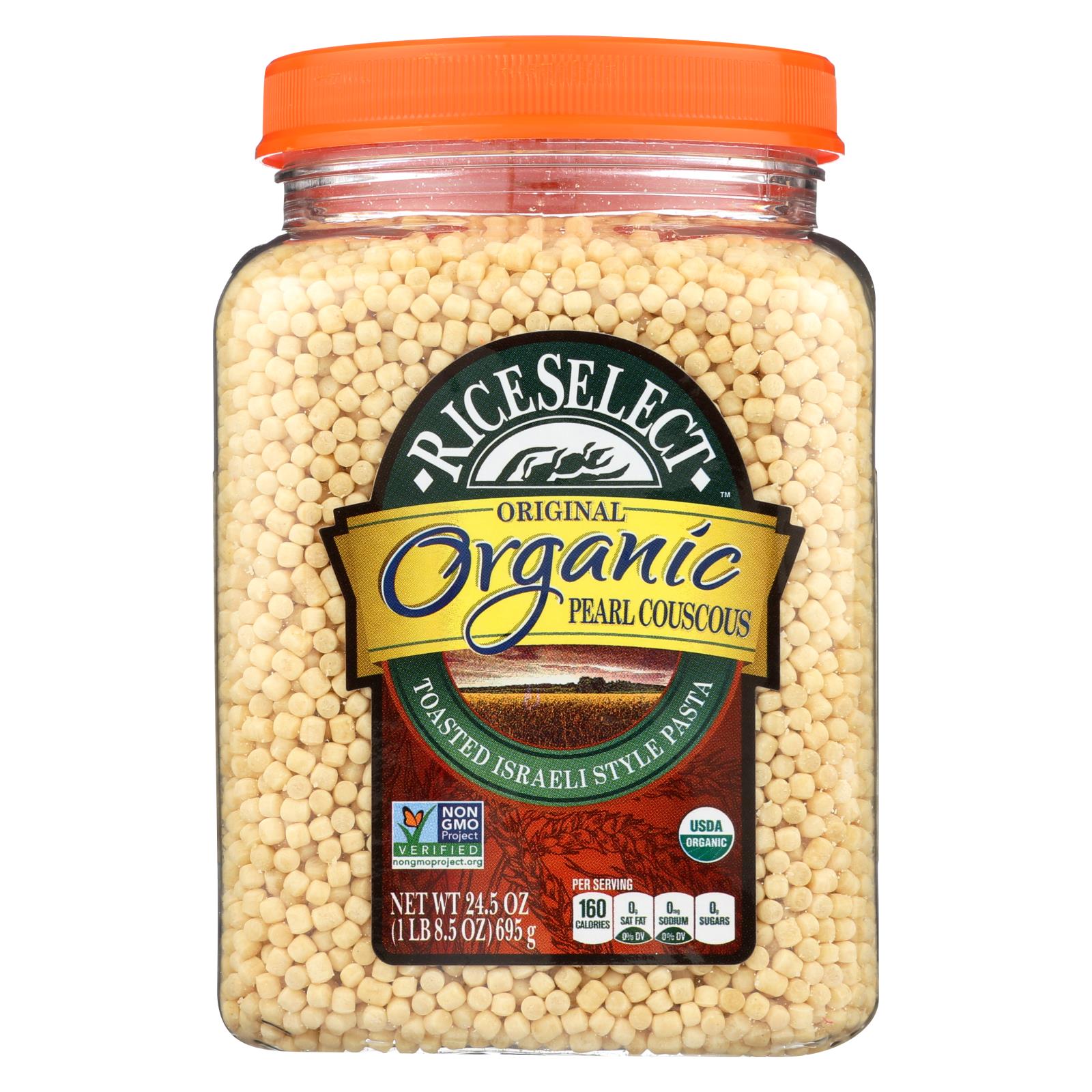 Riceselect Couscous, Pearl, Plain Organic - 4개 묶음상품 - 24.5 OZ