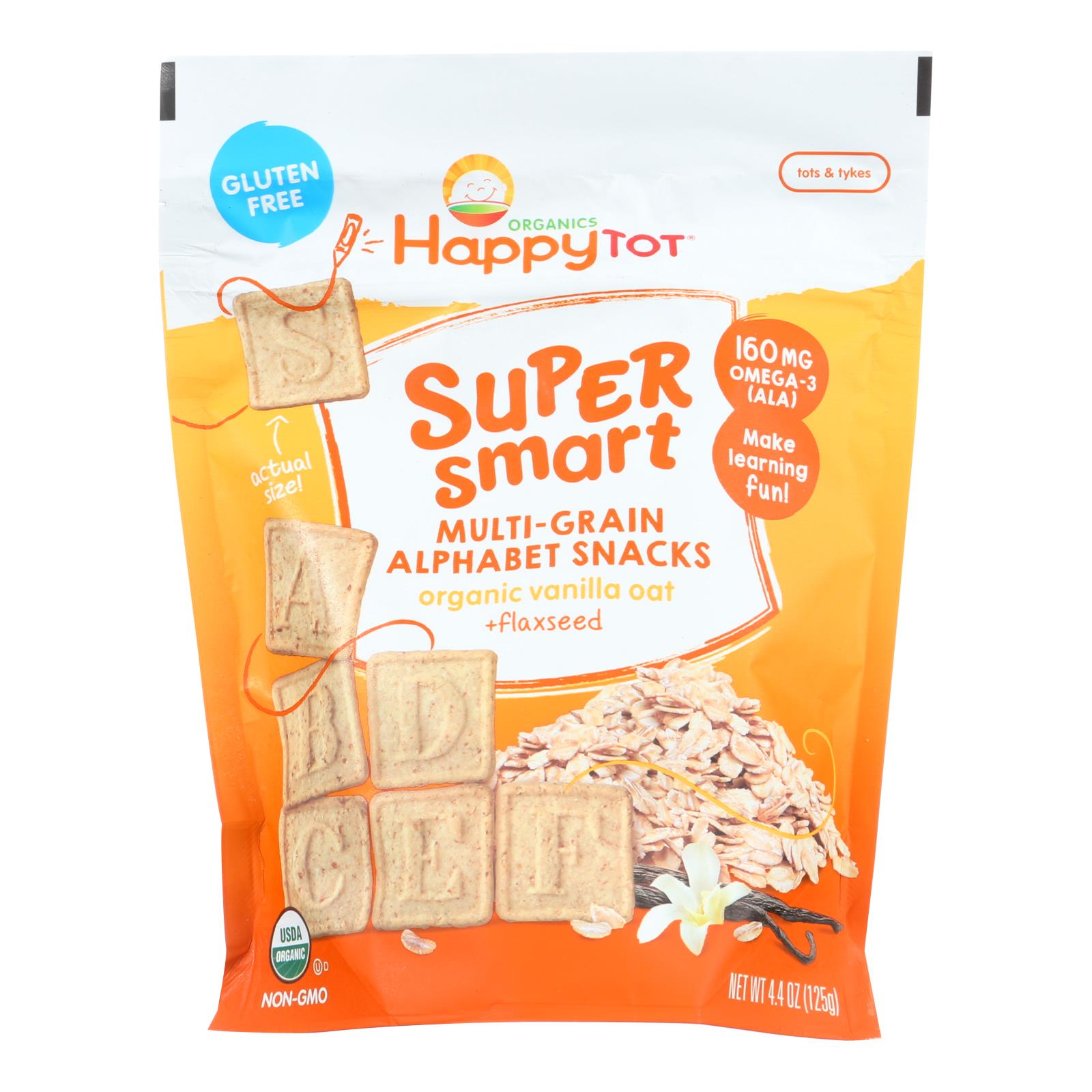 Happy Tot Toddler Snack, Vanilla Oat - 8개 묶음상품 - 4.4 OZ