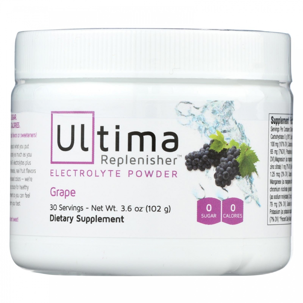 Ultima Replenisher Electrolyte Powder - Grape - Can - 3.6 oz