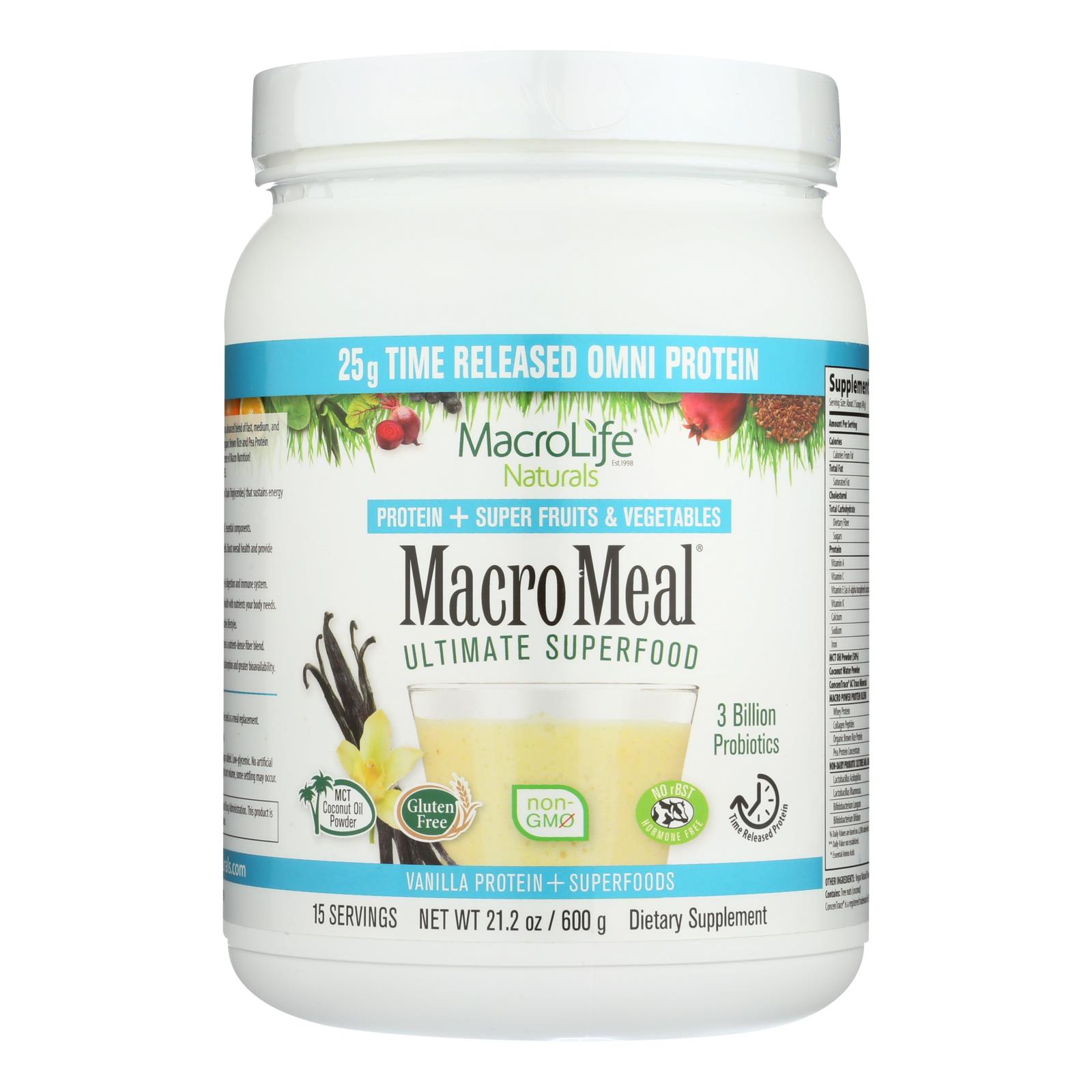 Macrolife Naturals Macromeal Omni Vanilla - 1 Each - 21.2 OZ