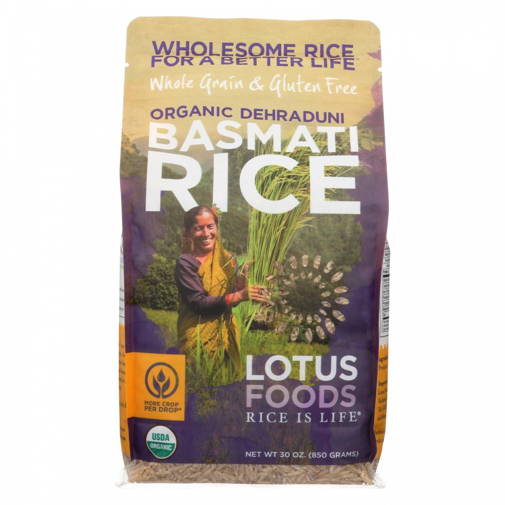 Lotus Foods Organic Rice - Brown Basmati - 6개 묶음상품 - 30 oz