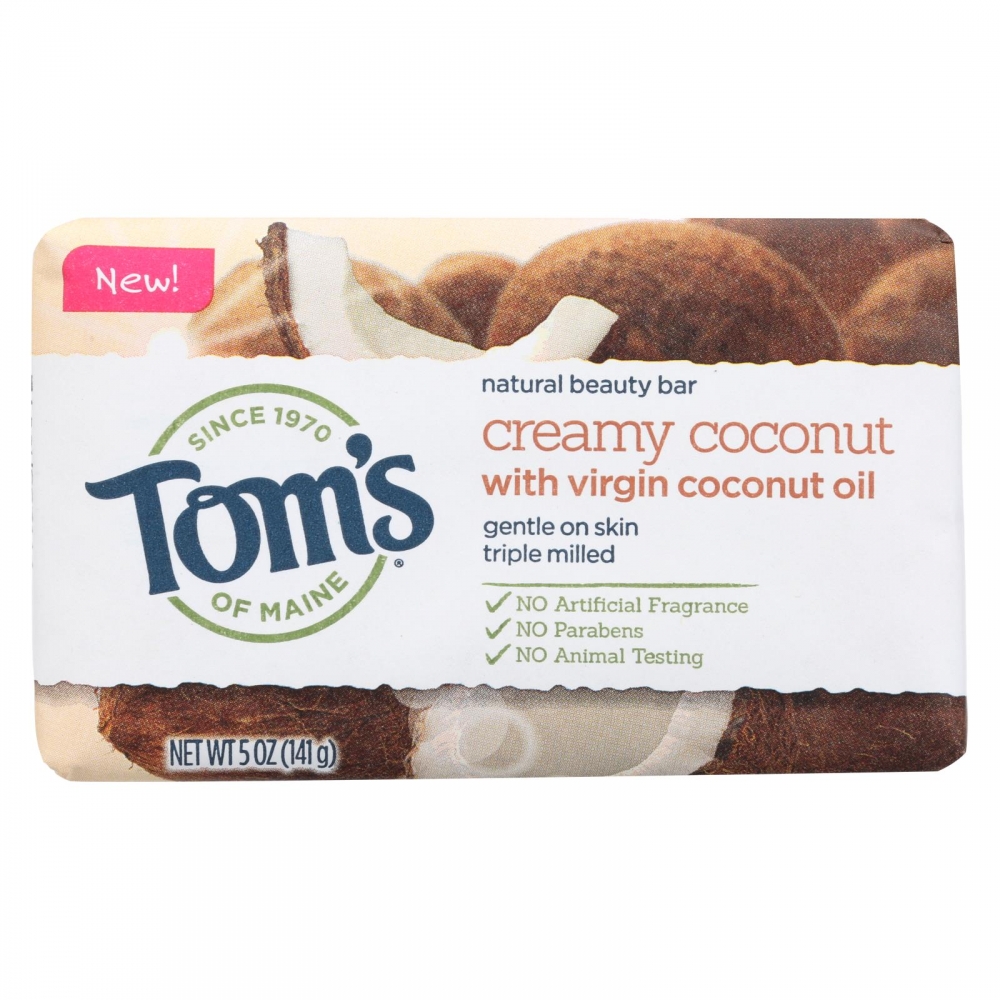 Tom's of Maine Beauty Bar - Coconut - 6개 묶음상품 - 5 oz