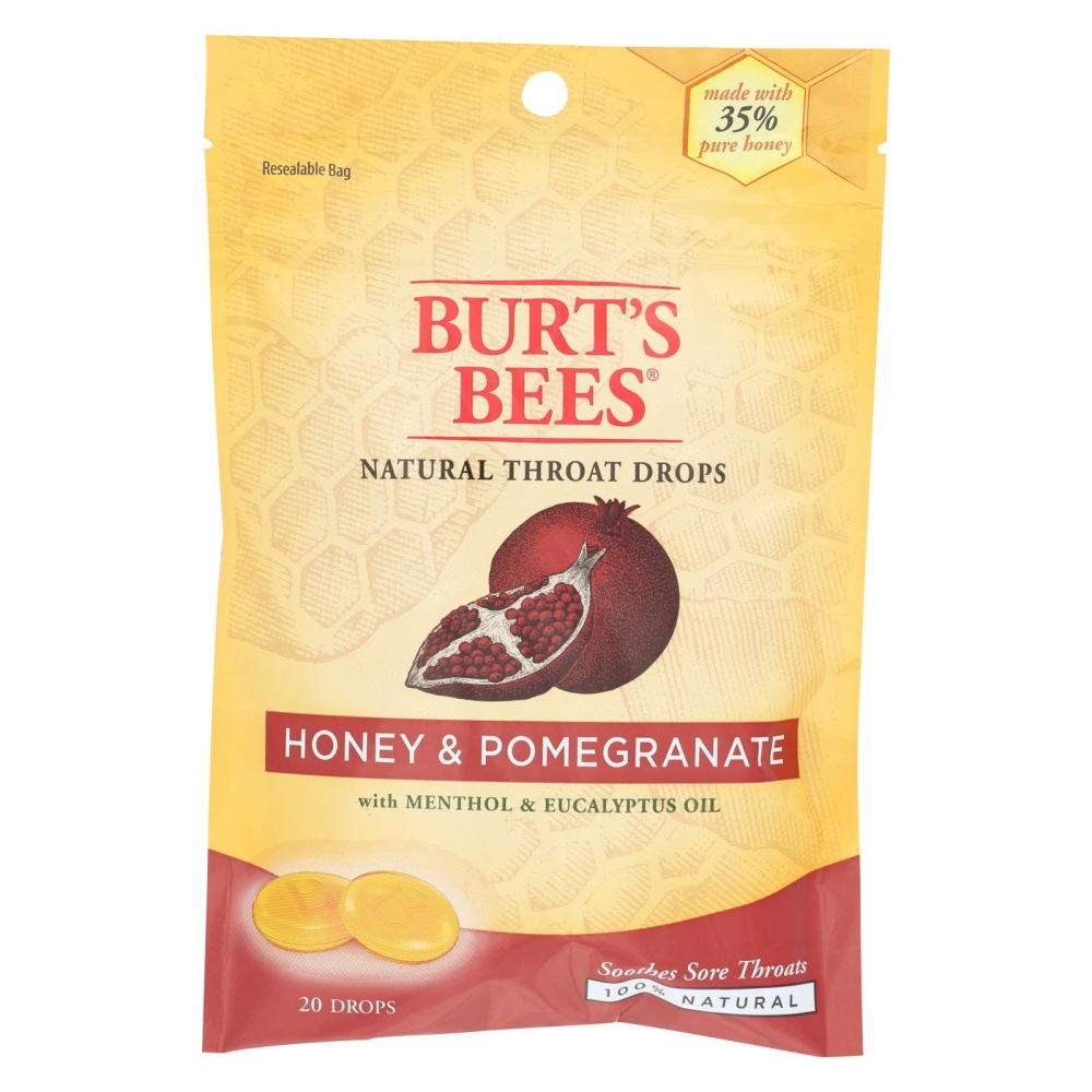 Burts Bees - Thrt Drop Hny & Pom - CS of 12-20 CT