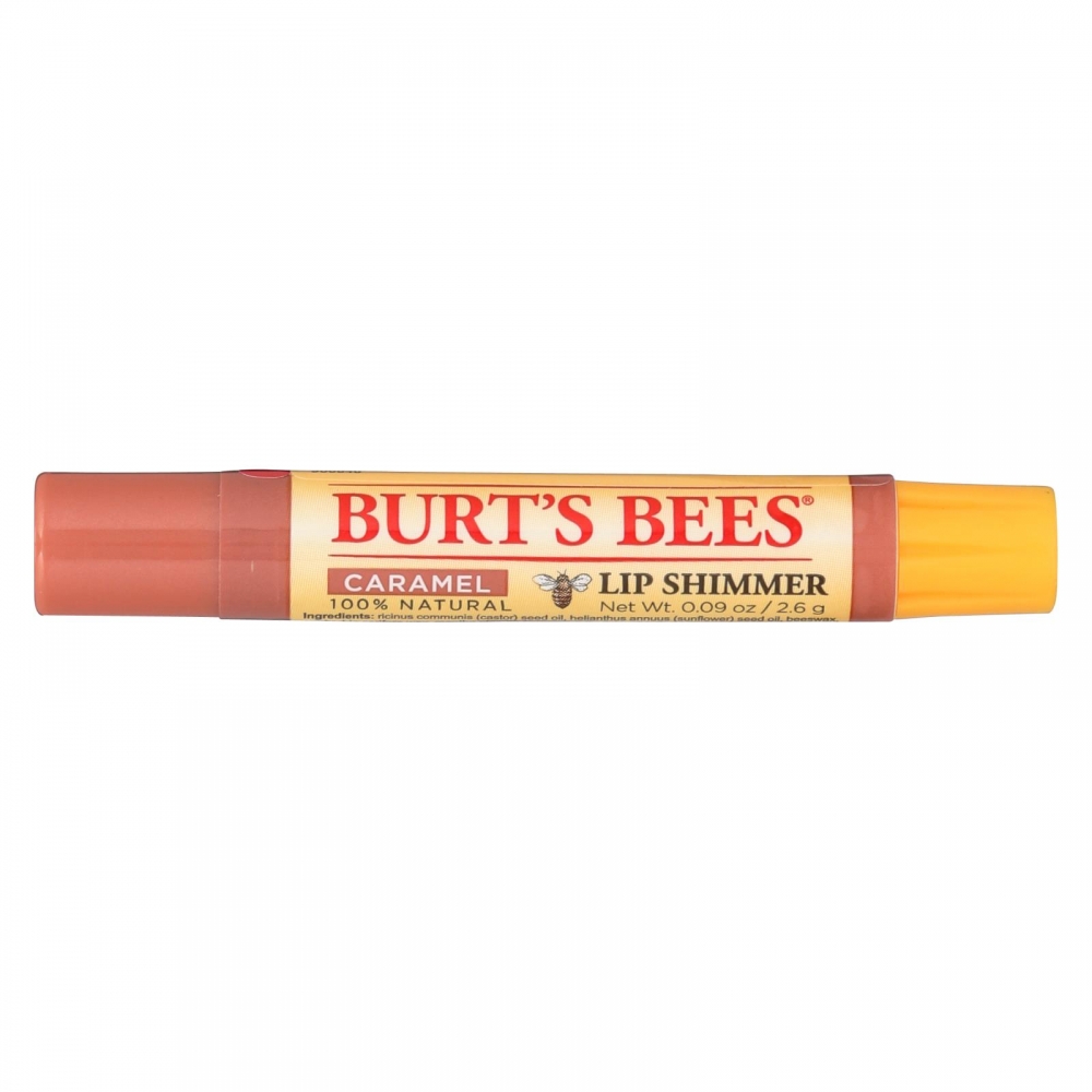 Burts Bees - Lip Shimmer - Caramel - 4개 묶음상품 - 0.09 oz