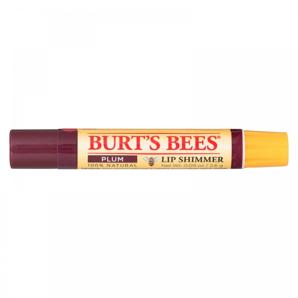 Burts Bees - Lip Shimmer - Plum - 4개 묶음상품 - 0.09 oz