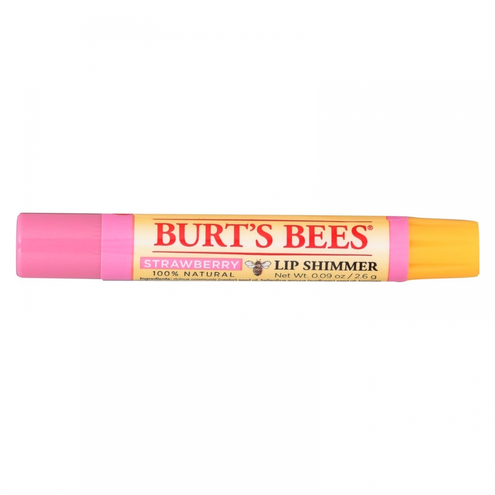 Burts Bees - Lip Shimmer - Strawberry - 4개 묶음상품 - 0.09 oz