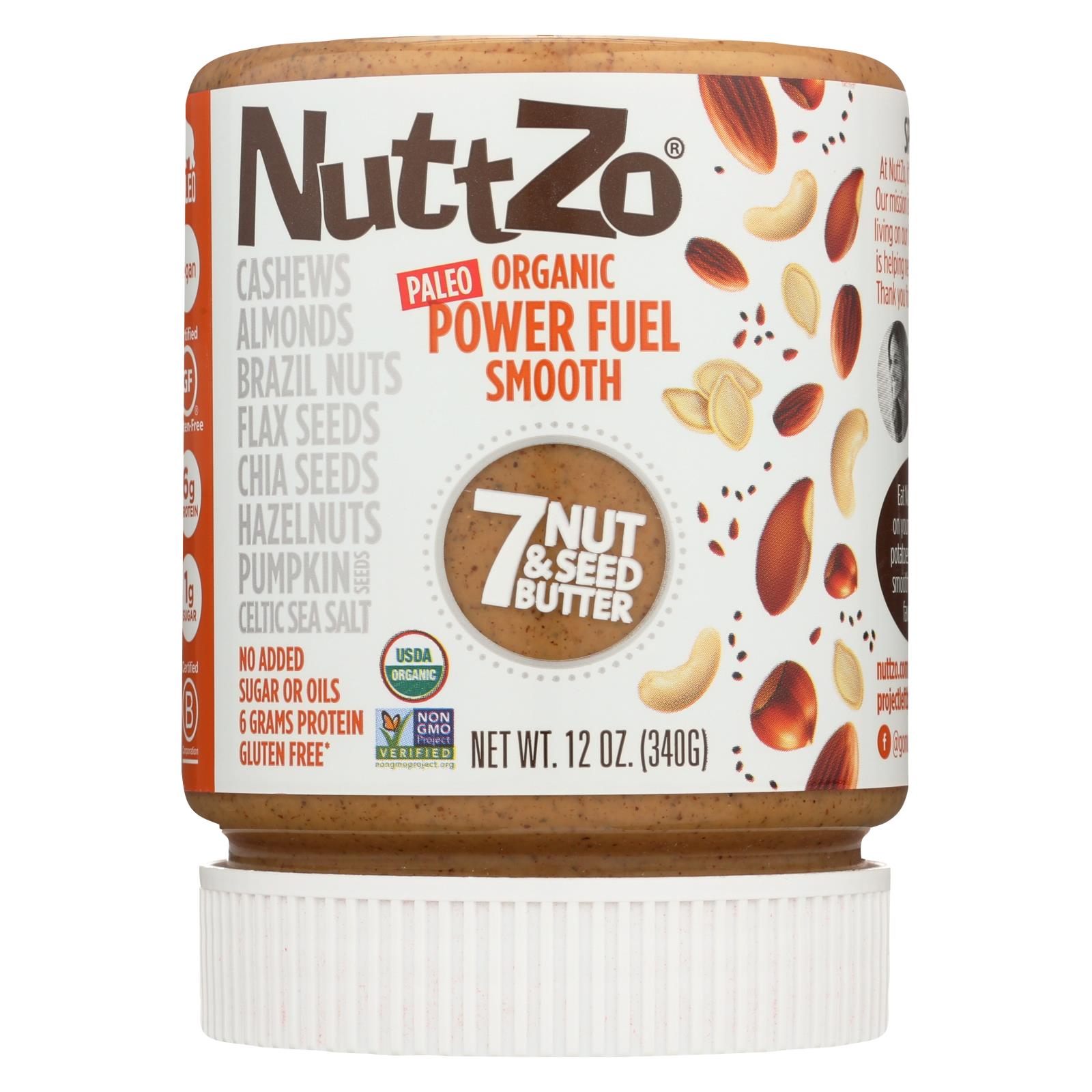 Nuttzo Seven Nut & Seed Butter Power Fuel Smooth - 6개 묶음상품 - 12 OZ