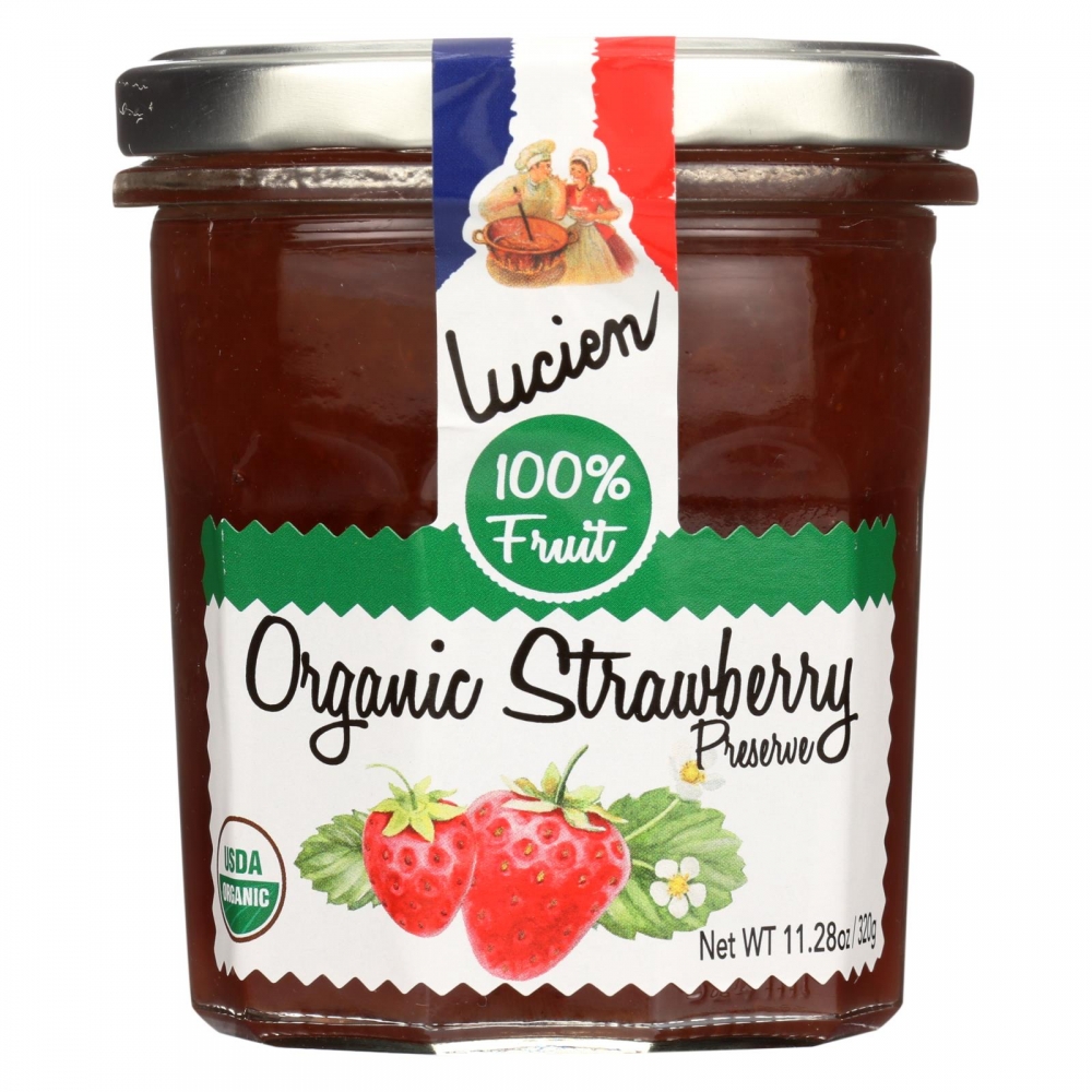 Lucien Georgelin Fruit Spread - Organic - Strawberry - 6개 묶음상품 - 11.28 oz
