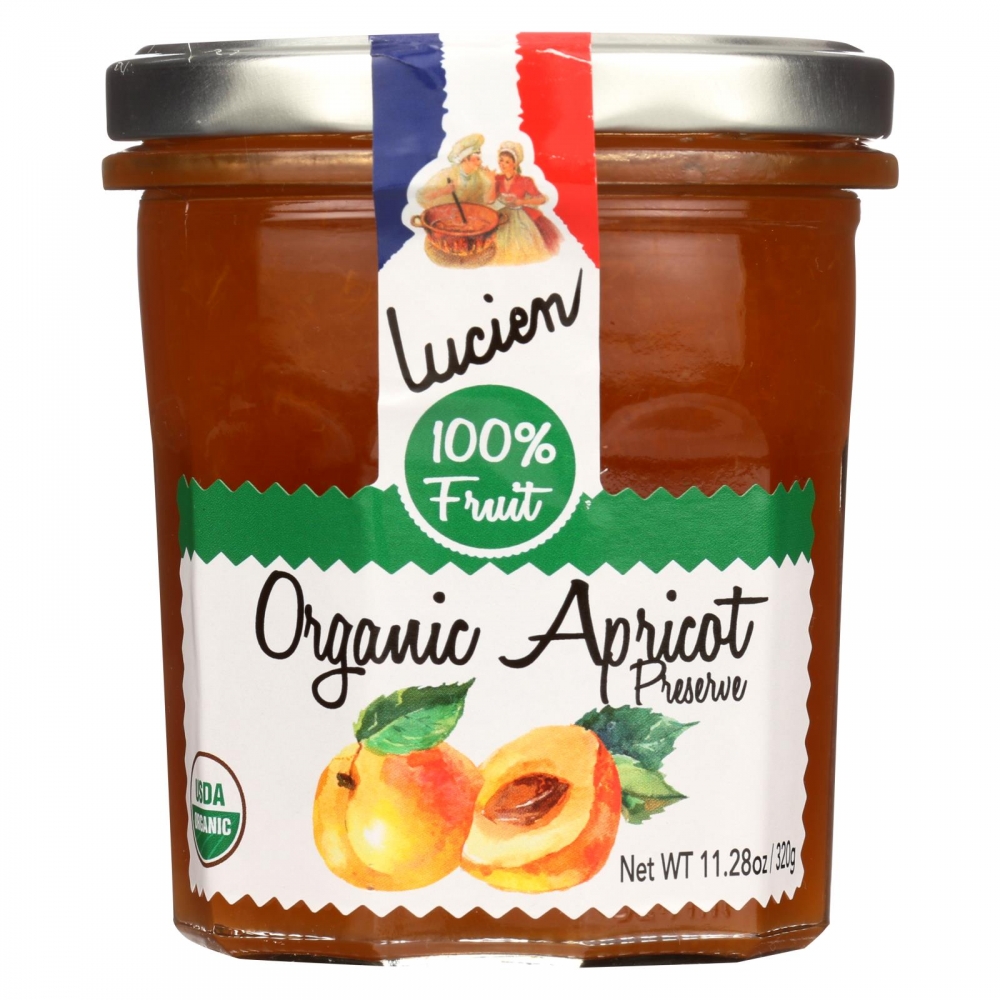 Lucien Georgelin Fruit Spread - Organic - Apricot - 6개 묶음상품 - 11.28 oz