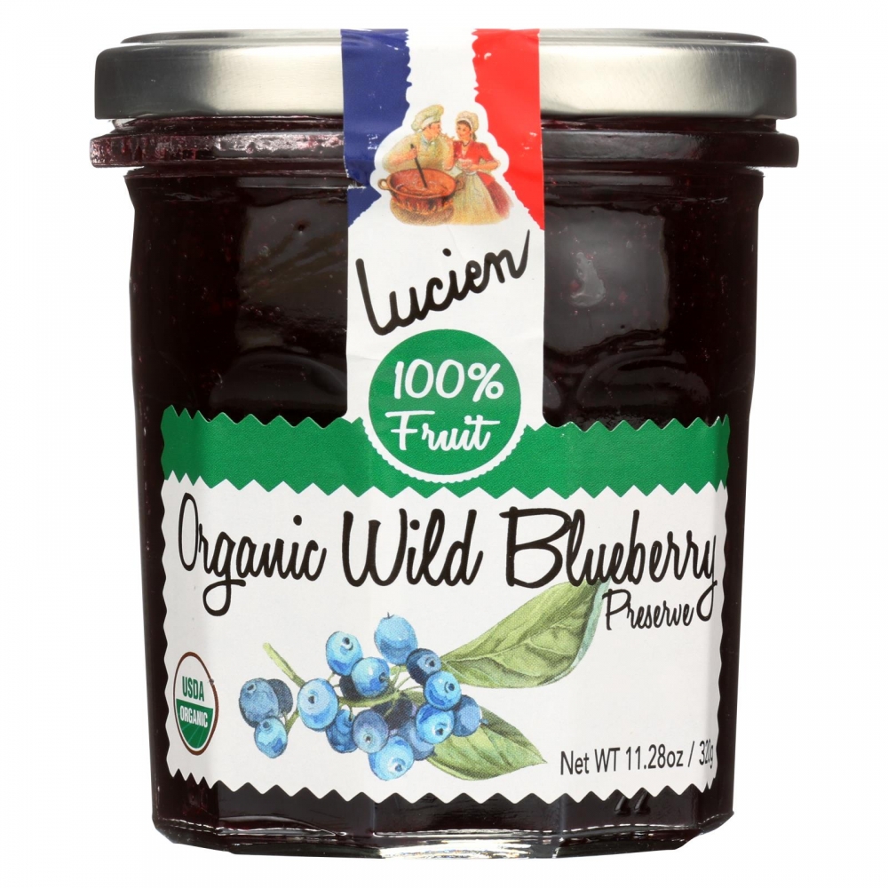 Lucien Georgelin Fruit Spread - Organic - Wild Blueberry - 6개 묶음상품 - 11.28 oz
