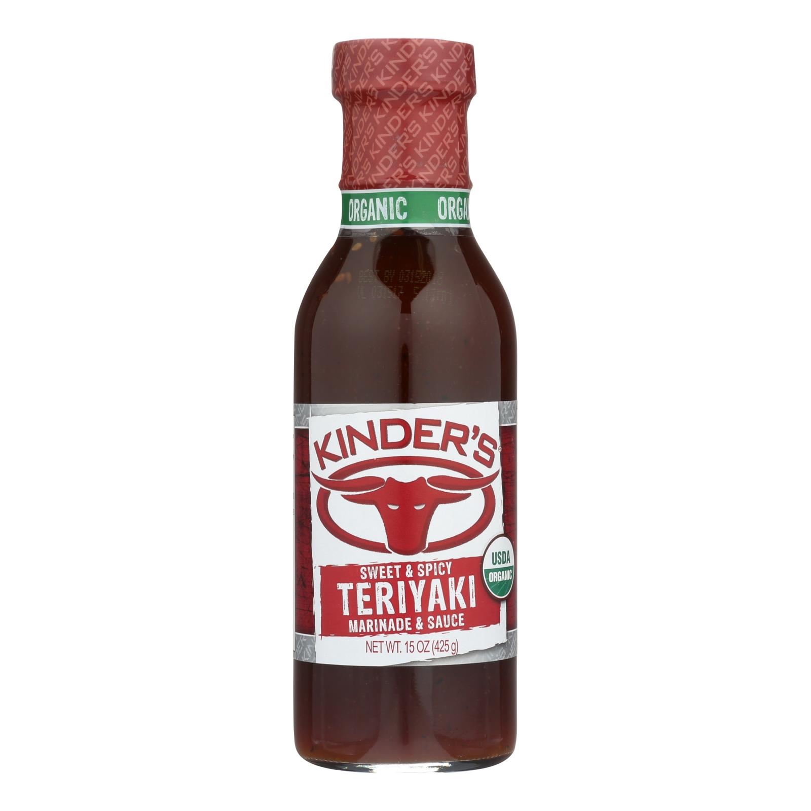 Kinder's Organic Sweet & Spicy Marinade - 6개 묶음상품 - 15 FZ