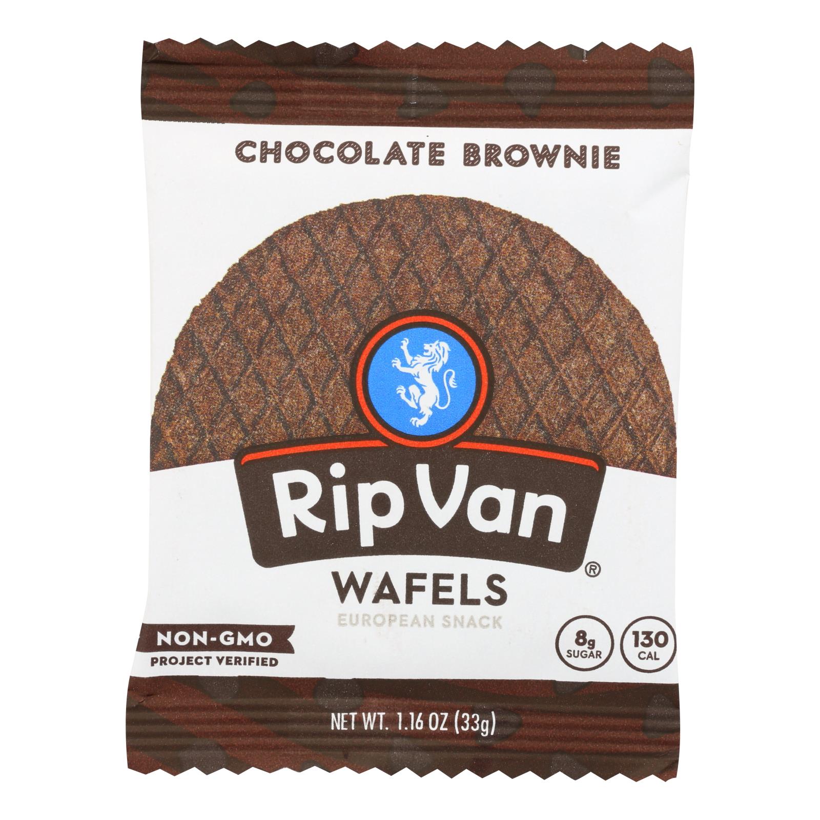 Rip Van Wafels Dark Chocolate Sea Salt Waffles - Case of 12 - 1.2 OZ