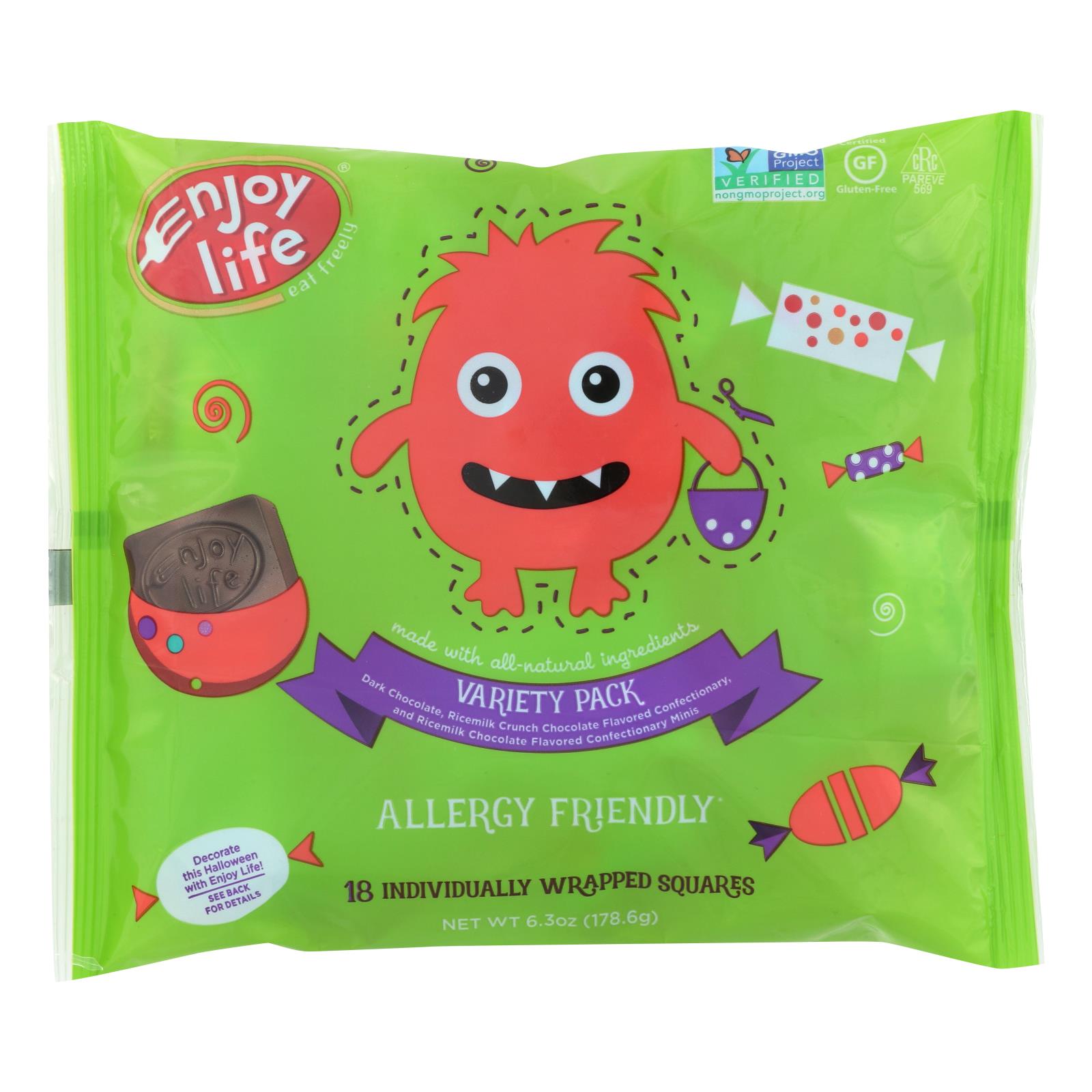 Enjoy Life Variety Pack Individually Wrapped Squares - 12개 묶음상품 - 6.3 OZ