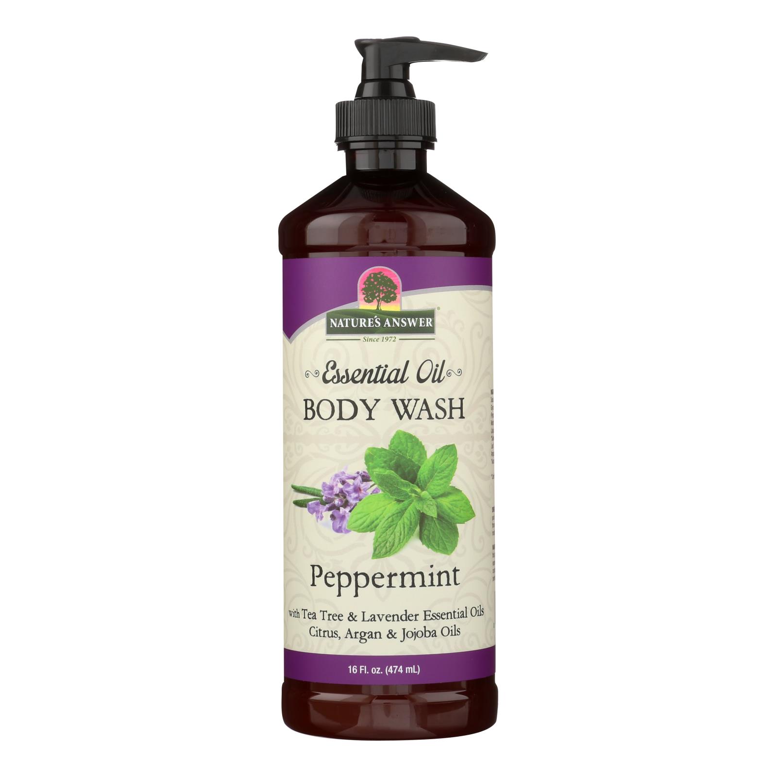 Nature's Answer Peppermint Essential Oil Body Wash - 1 Each - 16 OZ