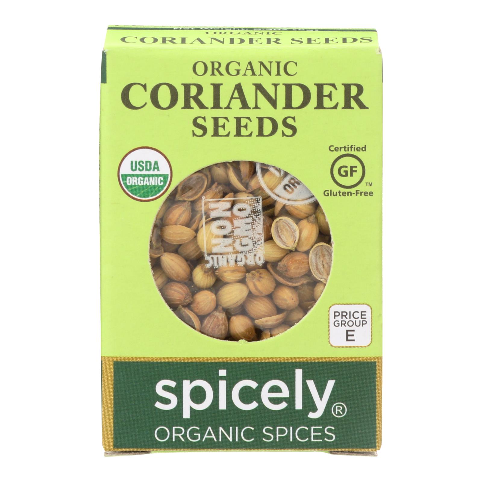 Spicely Organics - Organic Coriander Seed - 6개 묶음상품 - 0.3 oz.
