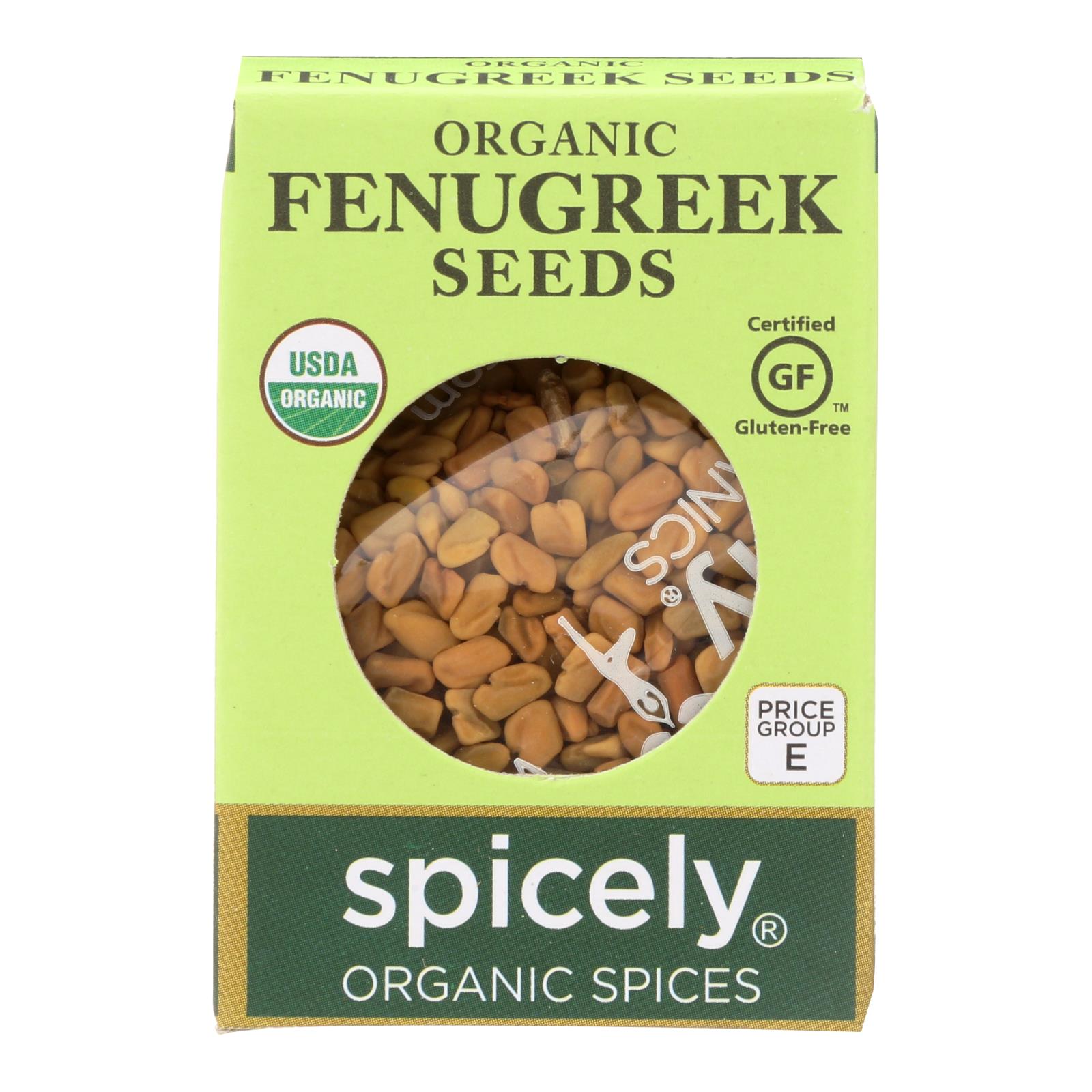 Spicely Organics - Organic Fenugreek Seeds - 6개 묶음상품 - 0.45 oz.