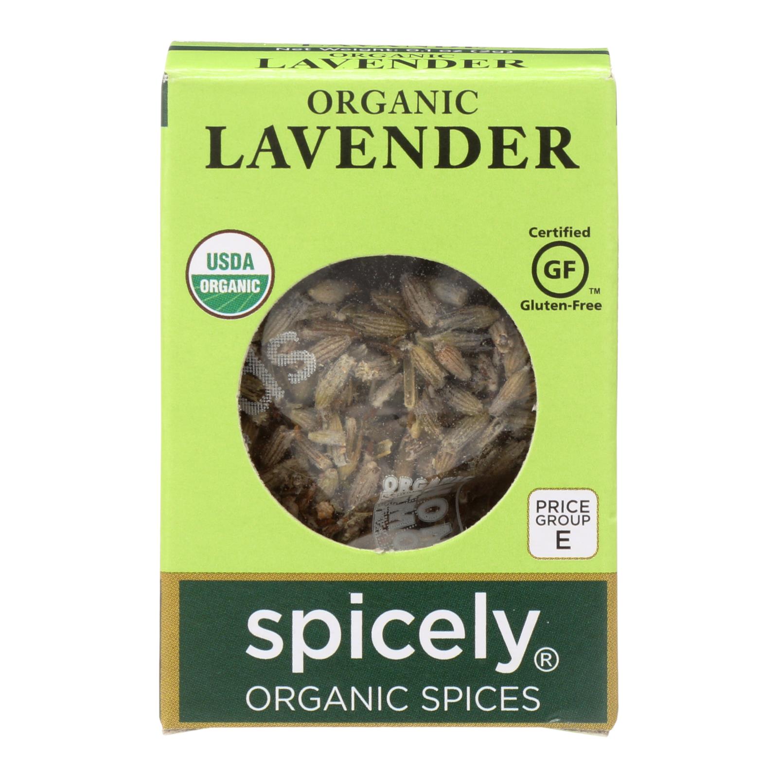 Spicely Organics - Organic Lavender - 6개 묶음상품 - 0.1 oz.