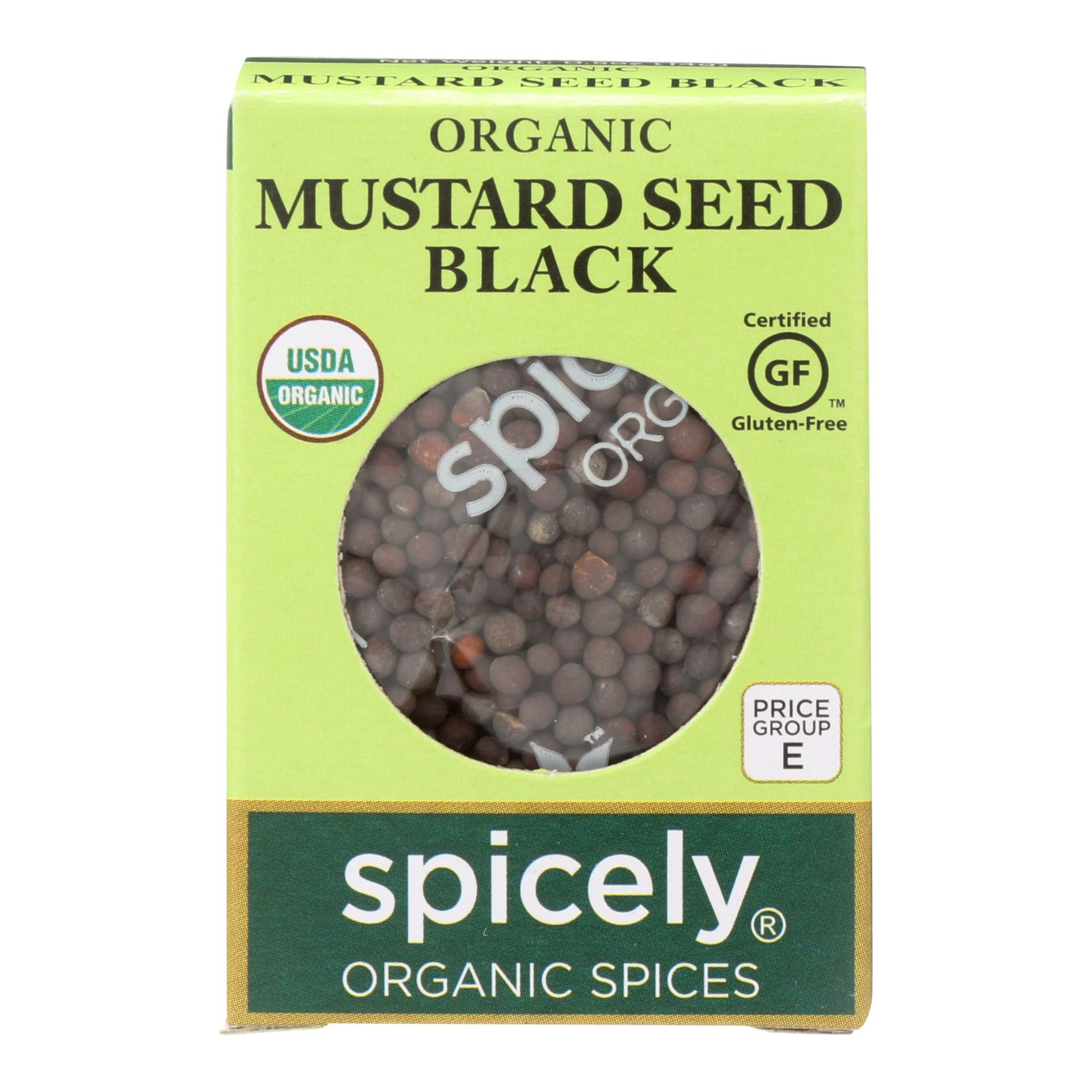 Spicely Organics - Organic Mustard Seed - Black - 6개 묶음상품 - 0.5 oz.