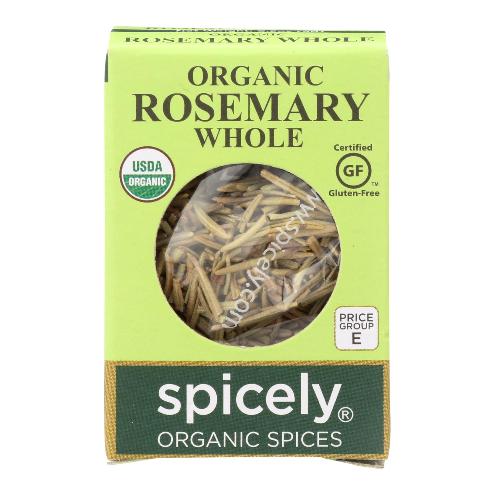 Spicely Organics - Organic Rosemary - Whole - 6개 묶음상품 - 0.2 oz.