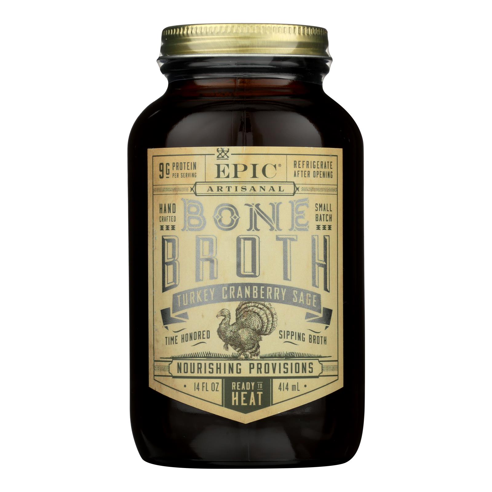 Epic Bone Broth-Turkey-Cranberry Sage - 6개 묶음상품 - 14 FZ