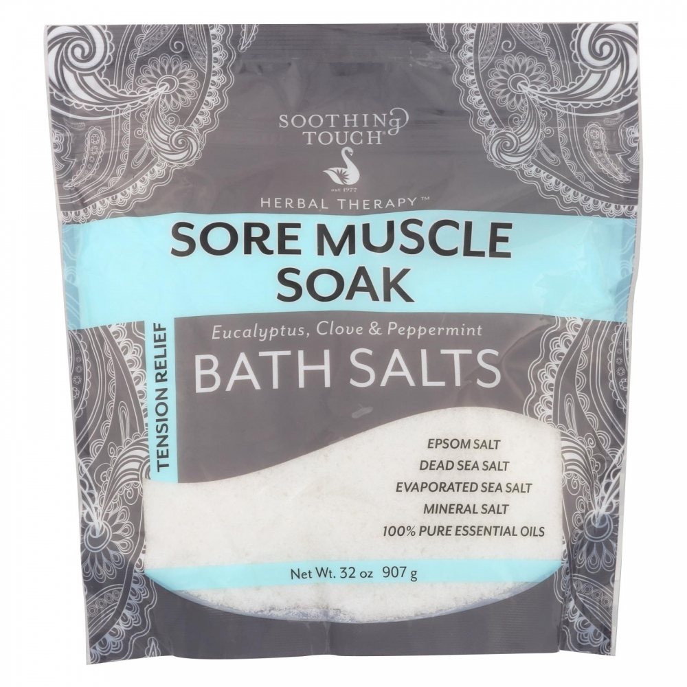 Soothing Touch Bath Salts - Sore Muscle Soak - 32 oz