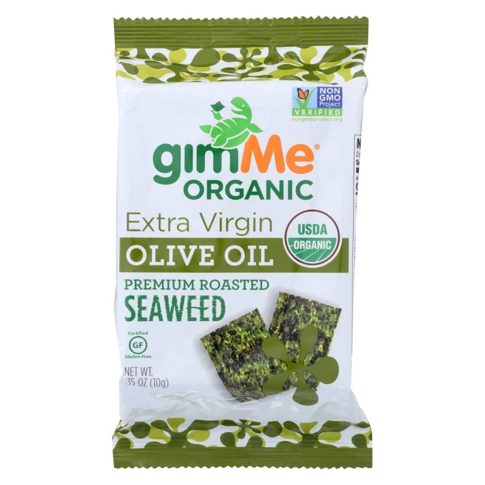 Gimme Seaweed Snacks Seaweed Snack - Organic - Extra Virgin Olive Oil - 12개 묶음상품 - .35 oz