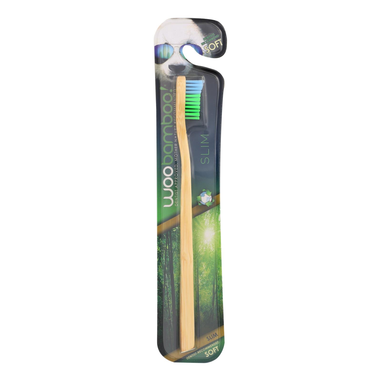 Woobamboo - Tbrsh Slm Soft Blue&green - 6개 묶음상품 - 1 CT