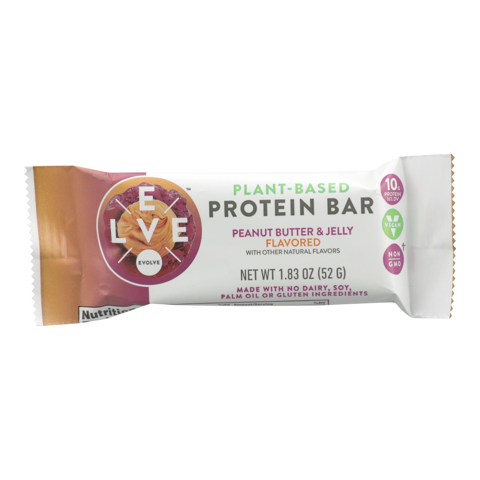 Evolve - Prot Bar Peanut Butter Jlly - Case of 12 - 1.83 OZ