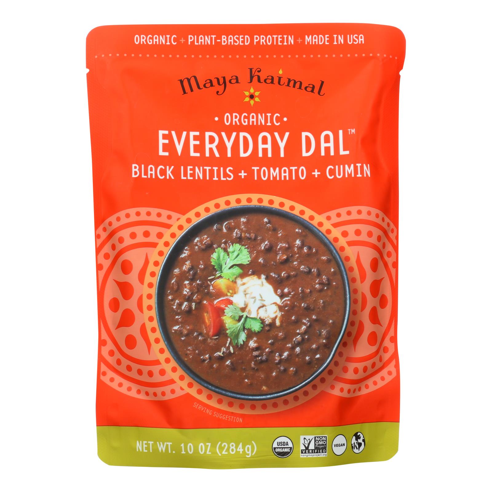 Maya Kaimal - Organic Everyday Dal - Black Lentil Tomato Cumin - CS of 6 -10 OZ