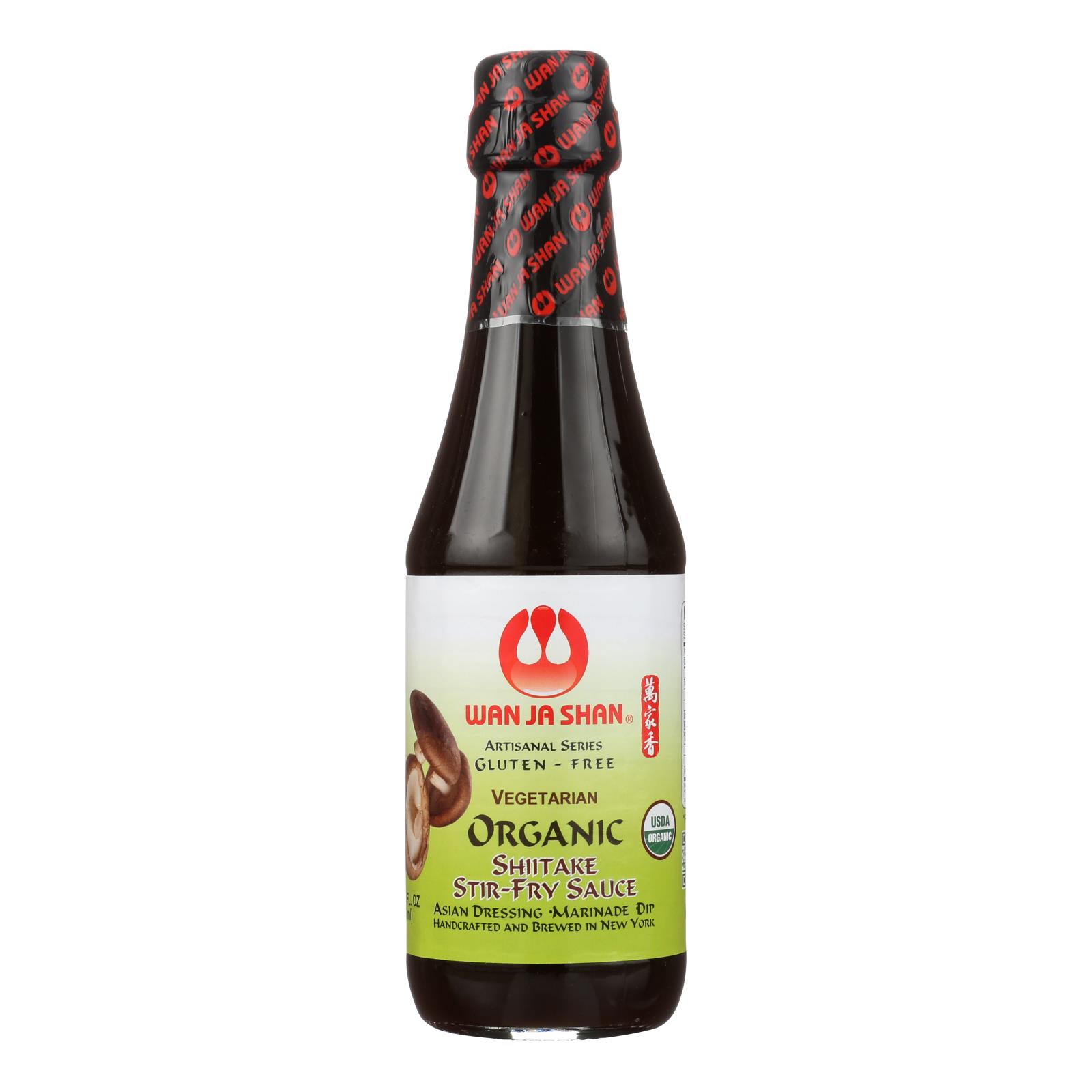 Wanjashan Organic Gluten-Free Shiitake Stir-Fry Sauce - Case of 12 - 10 FZ